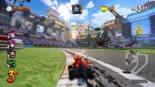 CRASH TEAM RACING [PS4] Gameplay (Race Track: Turbo Track)