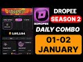 Dropee Season 2 Daily Combo 01 February | Dropee Daily Combo Today | Today Dropee Combo Card |