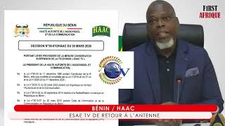 BÉNIN/HAAC : ESAE TV DE RETOUR À L’ANTENNE