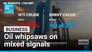 Crude prices whipsaw on mixed signals from Iran war • FRANCE 24 English