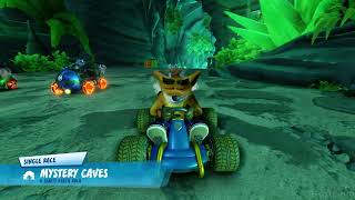 CRASH TEAM RACING [PS4] Gameplay (Race Track: Mystery Caves)