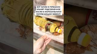 Вот зачем в Германии хранят подсолнечное масло в морозилке! Потрясающий эффект!