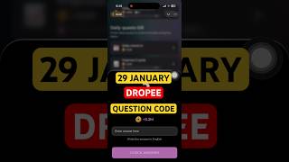 29 January Dropee Season 2 Question of the day | Dropee Question of the day Today