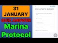 Marina Protocol Quiz Answer 31 January | Marina Protocol Today Answer | Marina Protocol Daily Quiz